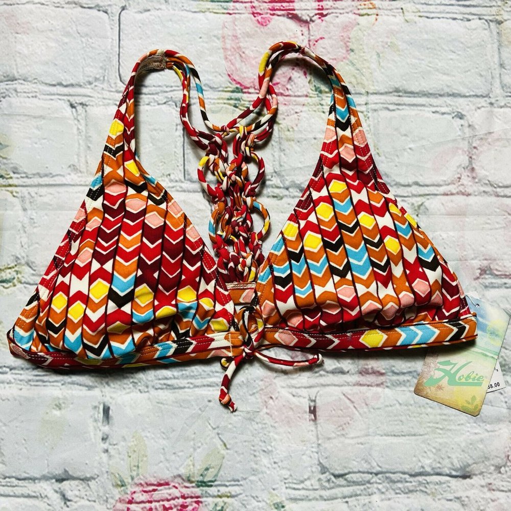 Hobie Women XL Red Braided Raceback Triangle Bikin